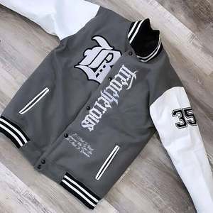 Nueva moda de otoño para hombre Rojo Dorado satén bombardero chaqueta Varsity San Francisco estilo NFL Cierre de botón - Product Image 3