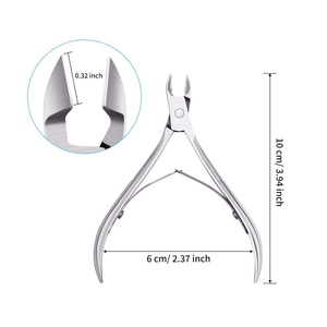 Coupe-ongles portable de luxe en acier inoxydable à double ressort avec lame tranchante et ouverture large pour manucure et pédicure, prix d'usine - Product Image 2