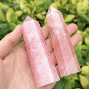 Tour en quartz rose à prix avantageux, grand obélisque en cristal, pointe de cristal, échantillon minéral, cristal de quartz - Product Image 1