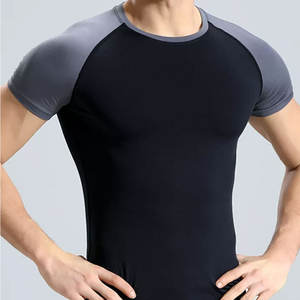 OEM Custom Polyester Spandex Lightweight Slim Fit Raglan Sleeve Quick <b>Muscle</b> Dry Fit Training <b>Top</b> Gym t Shirt for <b>Men</b> - Product Image 3