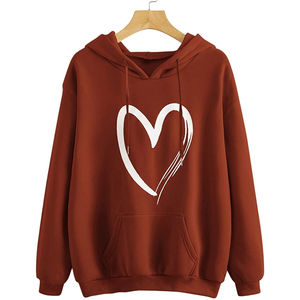 Sweat à capuche pour femme, hiver, 100% coton, léger, doux, décontracté, imprimé par sublimation, logo extensible sur le devant - Product Image 4