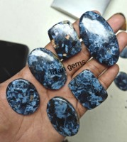 Vente en gros de cabochons de pietersite naturelle, collection d'agate de quartz blanc, fabrication de bijoux en argent faits à la main, forme de poire fantaisie, mélange