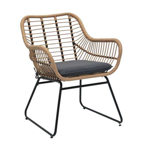 Sillón de Ratán Moderno Tejido a Mano con Espuma Confortable para Jardín y Sala de Estar - Product Image 1