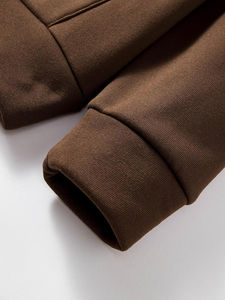 Unisex 420gsm invierno moda pulóver recortado de gran tamaño lavado ácido Sudadera con capucha peso pesado Boxy sudadera térmica Terry bordado - Product Image 4