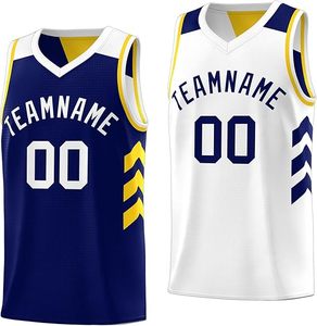 Usine directe en gros maillots de basket-ball réversibles personnalisables uniformes en polyester respirant logo imprimé industrie du sport - Product Image 5