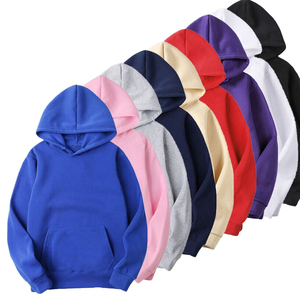 2025 Wholesale Customized Logo Solid Color Casual Winter Wear Plain Dyed Loose Blank Heavyweight Solid Pullover Hoodie - Product Image 1