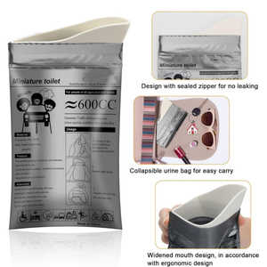 4Pcs Disposable Urine <b>Bags</b> for Camping <b>Pee</b> Vomit <b>Bags</b> Portable Travel Urinal Toilet for Men Women Bath Product for Traffic Jams - Product Image 2