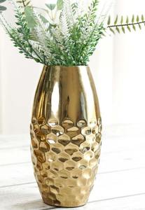 Vase à fleurs en aluminium doré, vases minimalistes modernes pour le bureau, le café, le restaurant et la décoration de la maison - Product Image 4