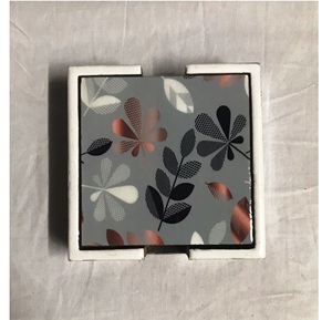 Classic Style <b>Round</b> Stone Coaster Set Custom Material for Kitchen Made in India - Product Image 1