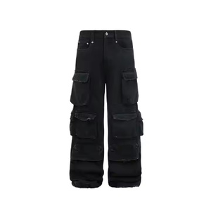 Pantalones cargo tácticos con múltiples bolsillos para hombre con estilo, pantalones holgados de calle - Product Image 4