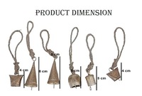 Campana de vaca colgante de hierro de primera calidad, plateada, hecha a mano, de imitación antigua, moderna y tradicional, personalizable, para ganado y hogar