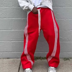 Pantalon de jogging d'usine à logo personnalisé pour hommes Pantalon de survêtement léger à taille élastique et surdimensionné avec jambes larges Style décontracté - Product Image 3