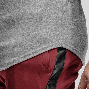 2024 personnalisé surdimensionné lavage à l'acide T-Shirt pour hommes Streetwear coton à manches longues Double couche formel tricoté Style sérigraphie - Product Image 4