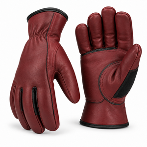 Gants de sécurité en cuir de qualité supérieure, manchette renforcée, épaisseur 10 mil, sans latex – Protection robuste des mains, design confortable, adhérence fiable pour - Product Image 4