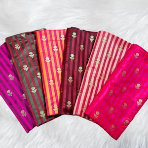 Tissu jacquard en soie brocart, motifs zari écologiques, 44 pouces de large, pour chemisier, lehenga, kurti, robe, vêtements de fête, artisanat de coussins, usage multiple - Product Image 1