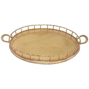 Round in Shape Brass Serving <b>Tray</b> With Hammered Design Made in India High Selling Famous Brass <b>Tray</b> for Kitchenware - Product Image 5