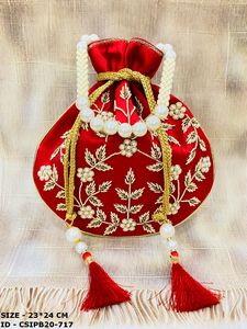 Indian Handmade Stylish Embroidered Evening Bag Potli <b>Clutch</b> for <b>Weddings</b> and Celebrations! - Product Image 2