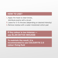 ELAN Professional line COLOR BROW MASK 2.0 Ensemble de masques tonifiants pour sourcils 2-en-1