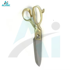 Ciseaux de couture industriels de 10 pouces en acier inoxydable plaqué or, robustes, à lames affûtées, pour tailleur et usage domestique - Product Image 6