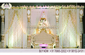 Stylish Bollywood Wedding <b>Engagement</b> Party Stage <b>Decor</b> Creative Hindu Wedding Fiber Stage Stylish Bollywood Wedding Party Stage - Product Image 6