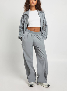 Envío Rápido, Conjunto Deportivo Informal de Nailon para Mujer, Estilo Hip Hop, para Correr, Transpirable, Chaqueta Holgada, Cortavientos, Chándal - Product Image 3