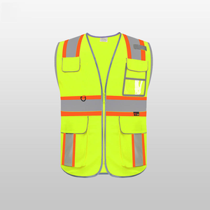 Chaleco de Seguridad Reflectante Multicolor de Alta Visibilidad con Bolsillo con Cremallera, Hecho de Nailon y Spandex en India, Berryblues, Equipo de Protección Personal para Trabajos de Construcción - Product Image 2