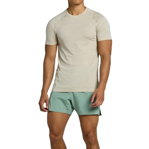 Pantalones Cortos Deportivos Transpirables y Ecológicos de Seda/Algodón, Sin Costuras, 180 Gsm, Ajuste Muscular, Elásticos, Ligeros, Corte Regular para Verano - Product Image 3