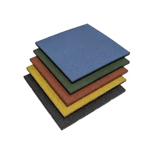 High Quality of Flooring High Durability & Cushioning Features With Shock Absorption Safety Rubber Tiles For Play Area & Fitness