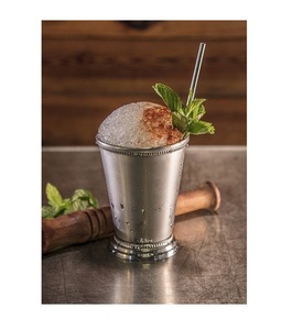 Hammered Copper Color Mint Julep Glass Set of Two Excellent Quality Metal Drinkware Cocktail Julep Cup <b>Table</b> Top Decor - Product Image 4