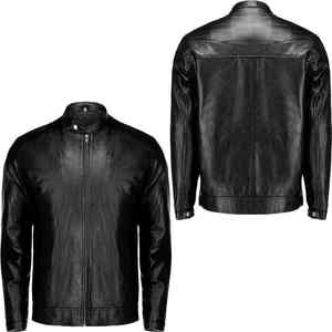 Blouson aviateur en cuir pour hommes Logo personnalisé de haute qualité Camouflage Front Design vente en gros avec tailles - Product Image 1