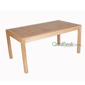 โต๊ะไม้สักทรงสี่เหลี่ยมผืนผ้าสำหรับรับประทานอาหารกลางแจ้งสวนไม้สักสไตล์เมือง - Product Image 1
