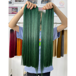 ที่ดีที่สุดคุณภาพเวียดนาม Remy มนุษย์ผมมัดสีเขียว Sdd กระดูกผมตรง - Product Image 6