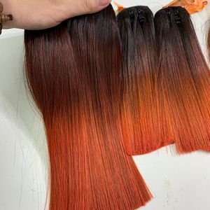 ผมแท้แบบ Remy สำหรับต่อผม100% ธรรมชาติไม่ผ่านกระบวนการทางเคมีสีส้ม - Product Image 2