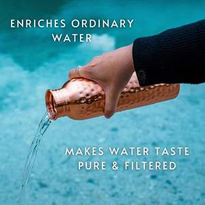 Bouteilles d'eau en cuivre pur 100% de haute qualité fabriquées à la main pour des avantages pour la santé - Product Image 4