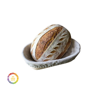 Panier rond moderne en rotin avec doublure en tissu, écologique et multifonctionnel pour la levée du pain et la décoration intérieure