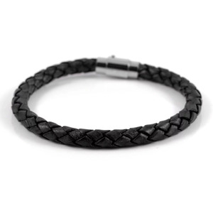 Pulsera de cuero de doble bloqueo trenzado ajustable para hombres diseños de lujo Fabricante Mayorista precio muy barato - Product Image 2