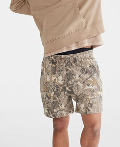 Men's XL Size Summer Workout <b>Shorts</b> 100% Cotton <b>Lightweight</b> <b>Cargo</b> with Hot Shot Drawstring Closure Mid Waist High Street Style - Product Image 4