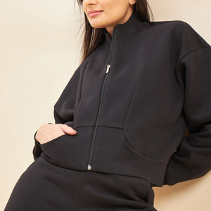 Sudaderas con capucha de estilo esencial personalizadas, sin cordón, antiarrugas, 100% algodón, sudaderas Unisex para mujer, conjunto de pantalones de chándal, chándal - Product Image 6