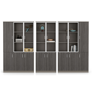 Armoire de rangement de bureau moderne en mélamine haute capacité avec portes et étagères ouvertes, couleur RAL personnalisée, montage facile - Product Image 6