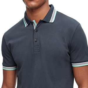 T-shirt à manches courtes pour homme en coton/fibre de bambou de haute qualité, séchage rapide, haute visibilité, respirant, tissu tricoté compressé - Product Image 2