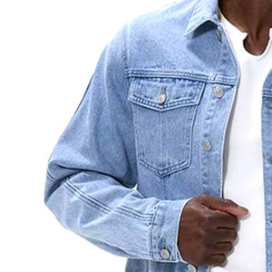 Ensemble de costume en denim pour homme en gros avec logo personnalisé imprimé, style décontracté d'hiver, haute qualité, 100% coton - Product Image 3