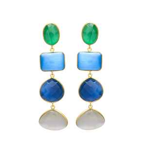 New Arrival Stylish Multicolored Dangle <b>Earrings</b> for Special Occasions - Product Image 1