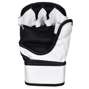 Gants de boxe MMA professionnels personnalisés de haute qualité pour la fermeture conception de demi-doigt évacuant l'humidité-Gants d'entraînement en cuir - Product Image 2