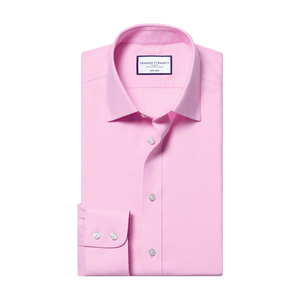 Chemise en sergé non froissé rose doux, coupe classique et style intemporel - Product Image 4