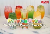 KEIFU 500g Perles de tapioca éclatantes OEM/ODM, saveur mangue fruitée jaune, ingrédients pour bubble tea