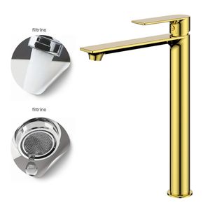 Rubinetto a leva singola in ottone serie Sprint con beccuccio alto 25 mm cartuccia 1.1/4 rifiuti-disponibile in vari colori - Product Image 3