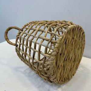 ตะกร้าเก็บของทรงกลมทำจากผักตบชวาสุดหรู - ของตกแต่งบ้านอเนกประสงค์ที่เป็นมิตรกับสิ่งแวดล้อม - Product Image 4