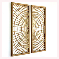 Luxuriöses Handgefertigtes Rattan-Seegras-Kunstpanel Exklusive Natürliche Wanddekoration für Anspruchsvolle Küsteninterieurs Jubiläumsausgabe