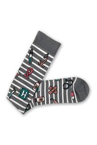 Calcetines hasta la rodilla de compresión con textura personalizada para cuidado de enfermería para mujer, calcetines deportivos suaves que absorben la humedad para uso diario, Viajes - Product Image 5