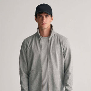 <b>Men's</b> Light Grey Solid Color 100% Cotton <b>Fleece</b> Pullover Sweatshirt Casual Streetwear Regular Fit Breathable Eco-Friendly - Product Image 2